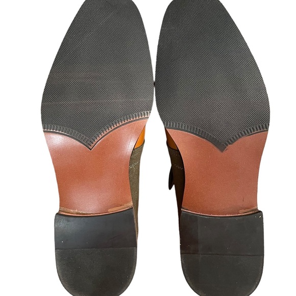 Men’s Handmade slip on loafers, square toe, leather, size 43 (10) - Picture 7 of 10